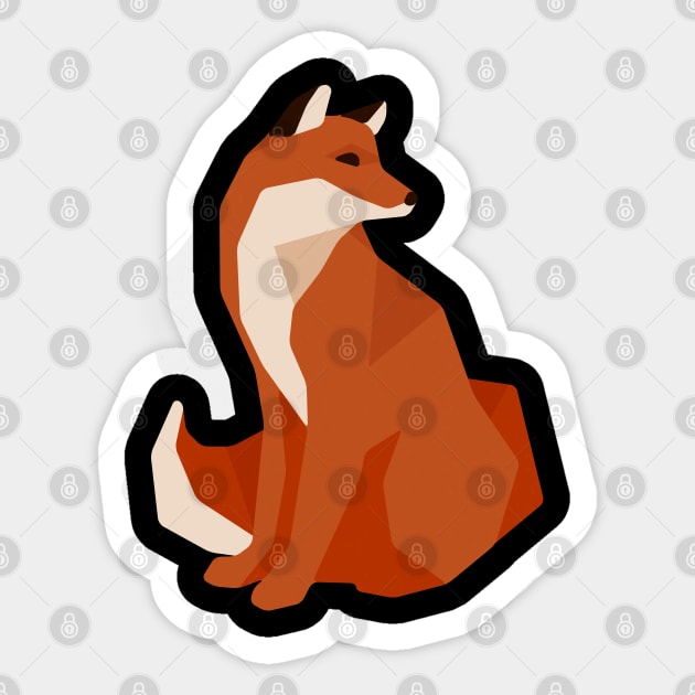 Polygon fox Sticker by madeinchorley